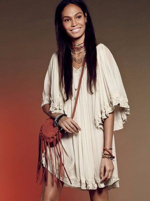 Free People Ivory Etheral Embellished Chiffon Mini Dress-M | eBay
