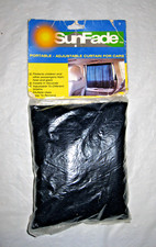 SunFade Curtain For Cars Portable Adjustable Suction Cups Child Baby Black NEW