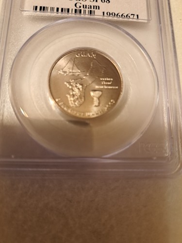 2009 D PCGS SP68 Guam Satin Finish US 25c Quarter 2009-D SP-68 - Picture 2 of 3