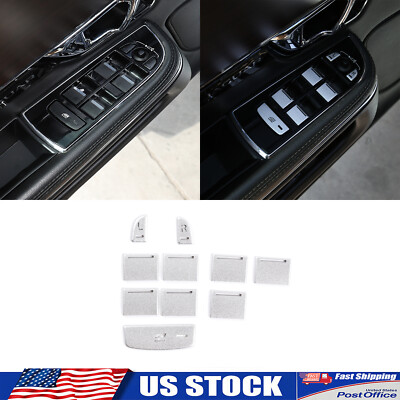 Aluminum Alloy Window Lift Button Switch Cover Repair Set Fits Jaguar XF 2012-15