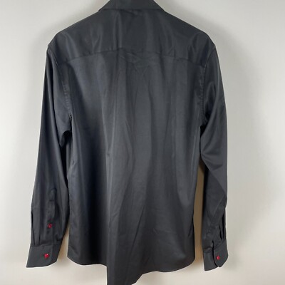 Design in Italy FLEX L long sleeve shirt mens Black w/ red`trim
