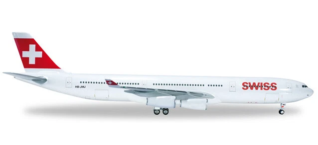 1:200 Herpa Wings 556712 Swiss International Air Lines Airbus A340-300, RARITÀ - Immagine 2 di 4