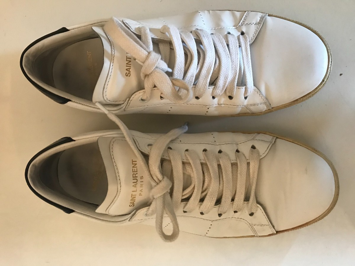 【送料&関税込】Saint Laurent Sl/06 Sneakers Saint Laurent Men's Court Classic SL-06 Embroidered Sneakers