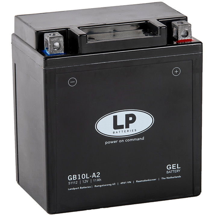 Batterie Gel 12V 11Ah YB10L-A2 étanche pour moto et scooter