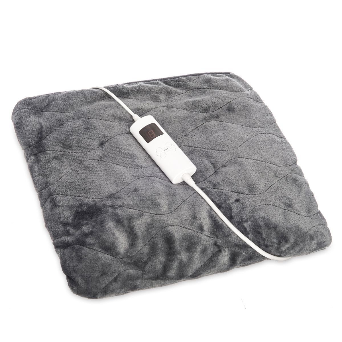 LUXURIOUS ELECTRIC HEATED THROW SOFT FLEECE GREY OVER BLANKET DOUBLE SINGLE  5056295305806 | eBay