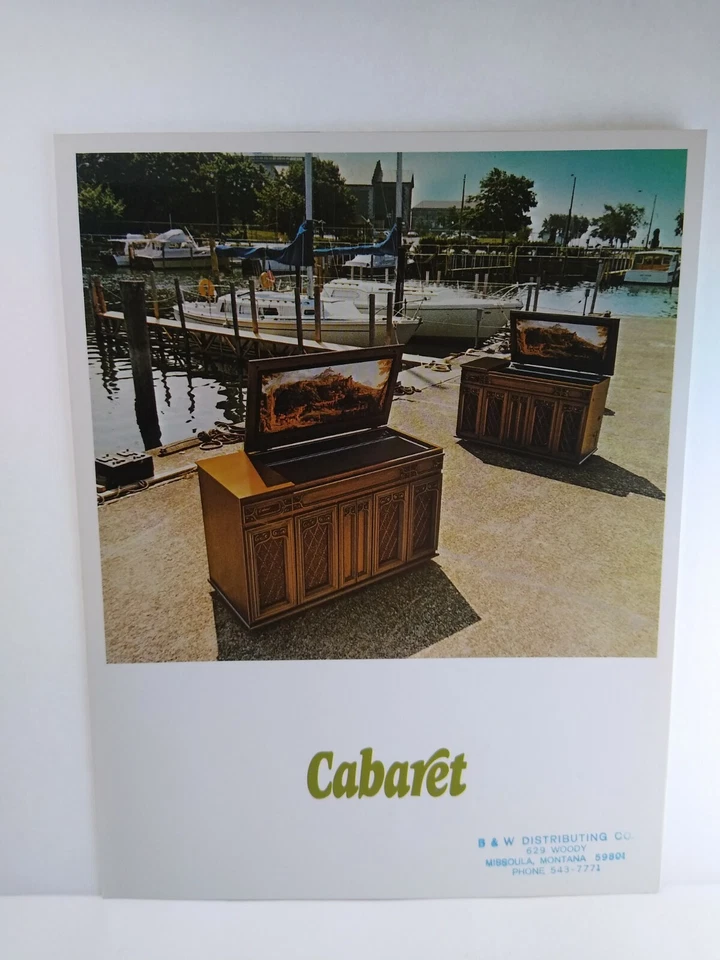 Wurlitzer Cabaret Jukebox Flyer Vintage Original Fonógrafo Obra de Arte 8.5" x 11" Foto 2 de 4