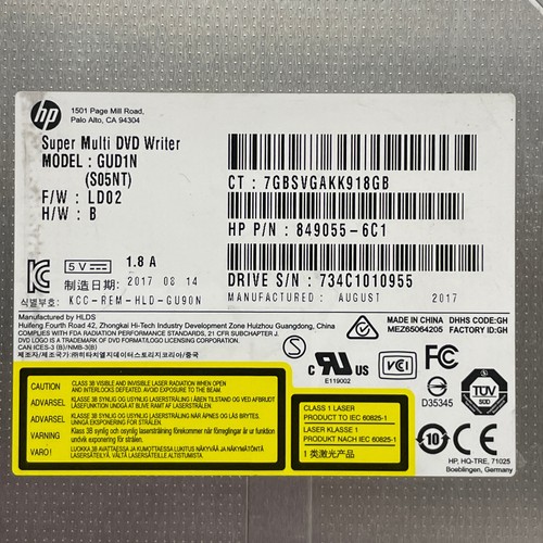 Genuine Hitachi-LG GUD1N CD DVD±RW DL Sata Optical Disk Drive HP 849055-6C1 - Picture 4 of 7