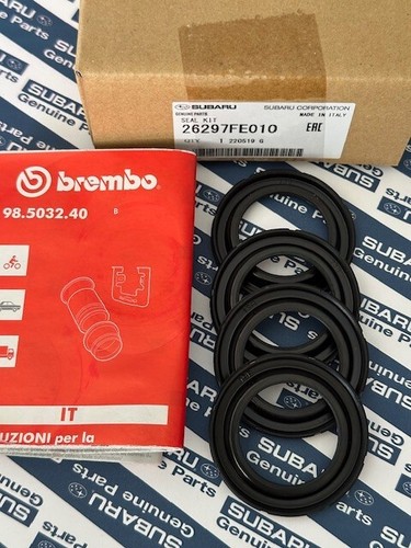OEM Subaru Brembo Disc Brake Caliper 2004-2017 WRX STi Impreza 26297FE010 - Picture 7 of 11