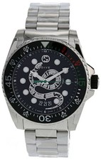 Gucci Dive Men's Watch YA136218 – 45mm Stainless Steel with Black Snake Dial