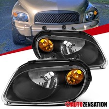 Fit 2006-2011 Chevy Hhr Black Headlights Headlamps Assembly Leftright 06-11