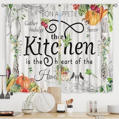  Vegetable Fruot Rustic Kitchen 27.5''W x 39''L (Pack of 1) C-white Orange