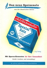 3w8378/ Alte Reklame von 1958 &ndash; BAD REICHENHALLER Spezial Salz