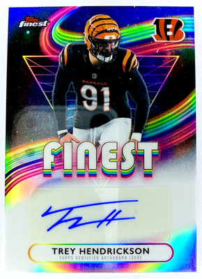 2025 Topps Finest TREY HENDRICKSON #FA-TH Topps Finest Refractor AUTO - Bengals