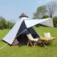Latourreg Outdoor 4 Season Double Layers 12FTx10FTx8FT Yurt Tent Camping Teep...