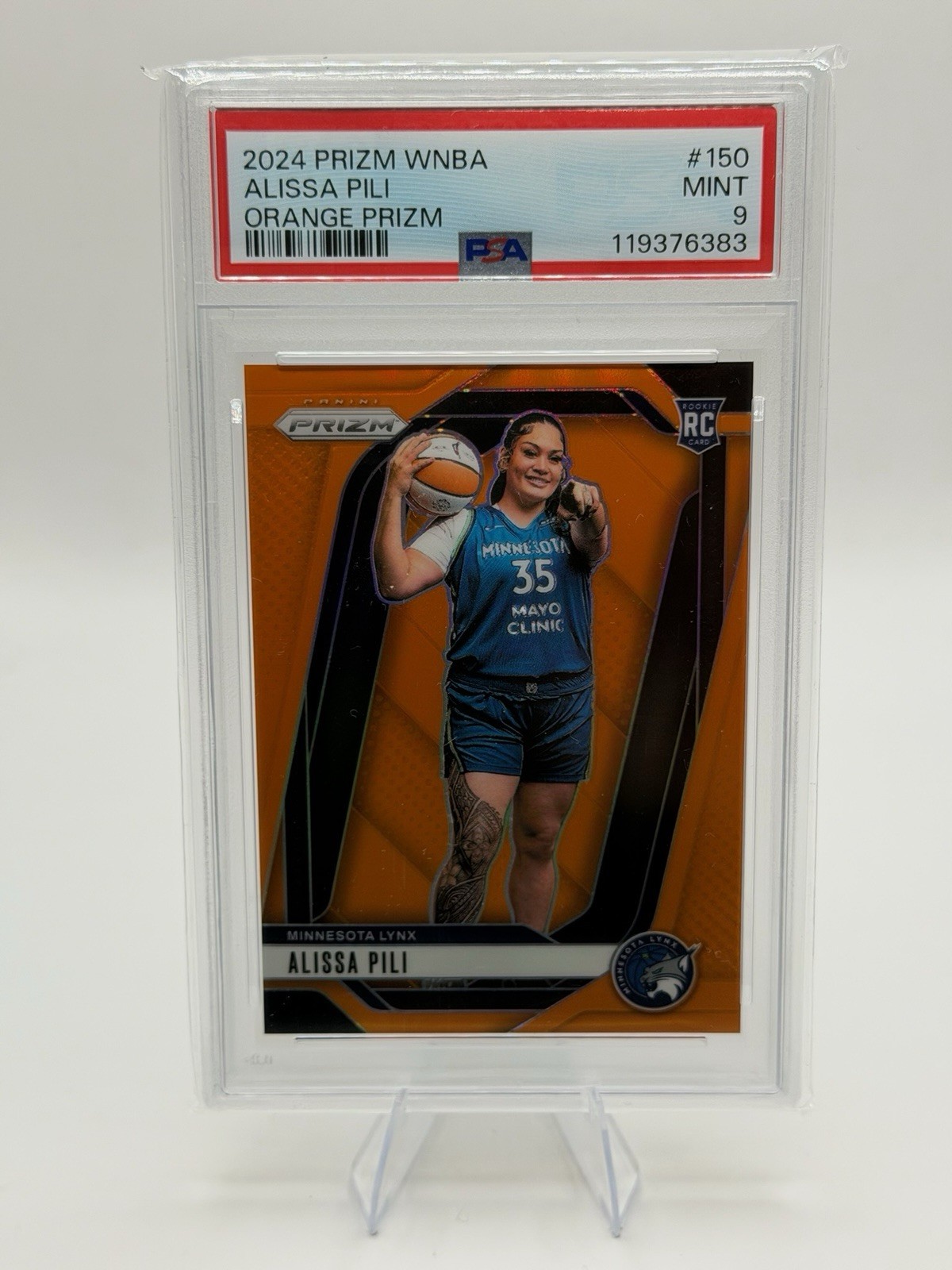 2024 Orange Prizm #83 Alissa Pili 94/99 PSA 9 Rookie Card