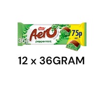 Aero Peppermint Mint Chocolate Bars 36g | Bulk Buy (Pack of 12)