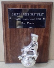 Great Lakes Skateway Easter Invitational 2nd Place Skating Trophy Wall Plaque 84