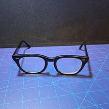 Vintage USS 4 1/2 5 1/2 Black Eyeglasses Frames USA Military Frames Only