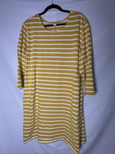 Old Navy Yellow Stripped Knit Dress Size 2XL Preowned 