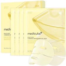 medicube Kojic Acid Turmeric Brightening Gold Jelly Gel Mask | Overnight  (4EA)