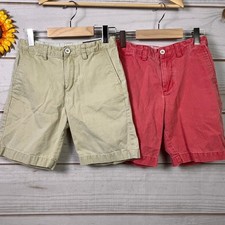 Vineyard Vines Boys Breaker Shorts Bundle Set 2 Corduroy Khaki Coral Pink 7