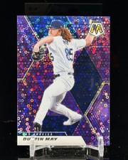 Dustin May 2021 Panini Mosaic #35 Quick Pitch Purple Mosaic Prizm /50