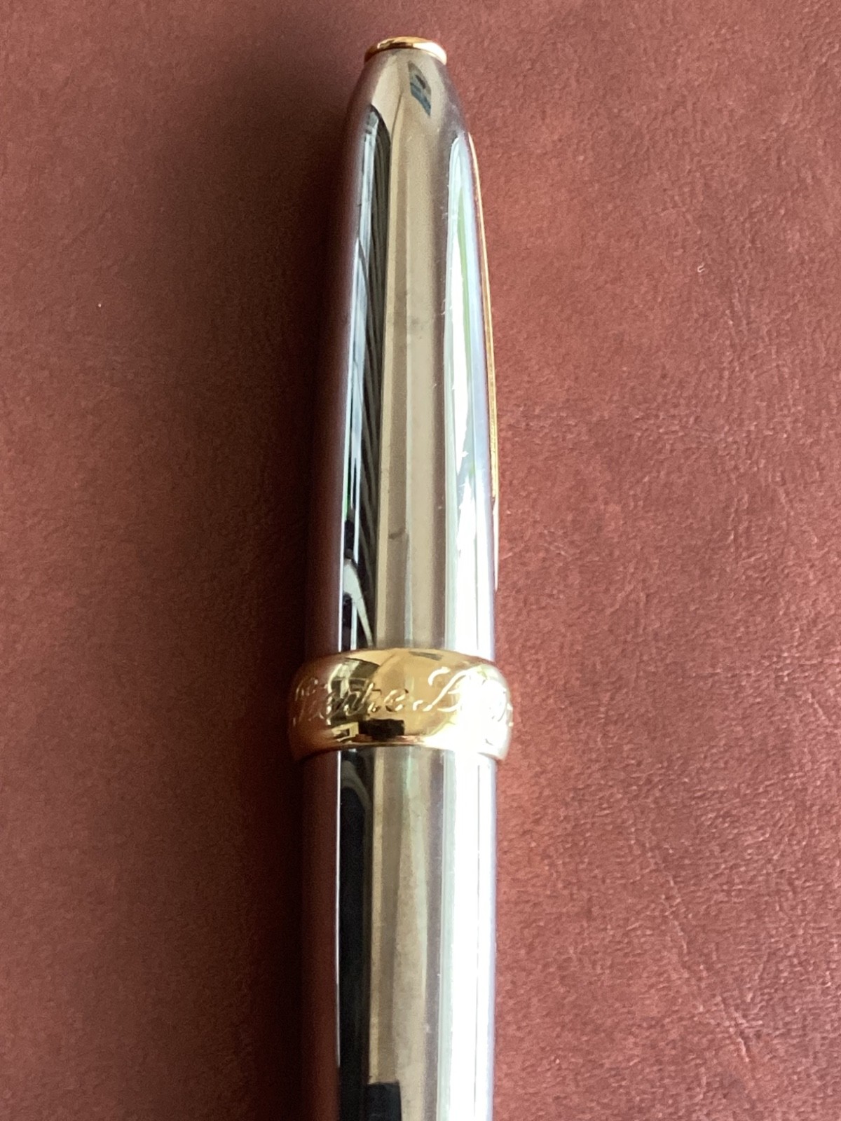 Rare Jean Pierre Lepine "Winston" rollerball pen in polished metal