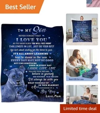 Comfort & Warmth: Flannel Lion Blanket from Mom to Son | Perfect for All Seasons