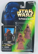 1996 Star Wars POTF JAWAS Glowing Eyes Pistol Collection 2 Green Card Kenner NEW
