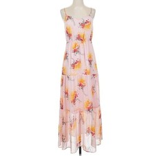 J. Crew Pink Sunburst Floral Tiered Maxi Dress Summer Spring Boho Coquette 8