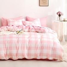 Gingham Duvet Cover Set, Plaid Buffalo Checker Check Cute Aesthetic for Teen