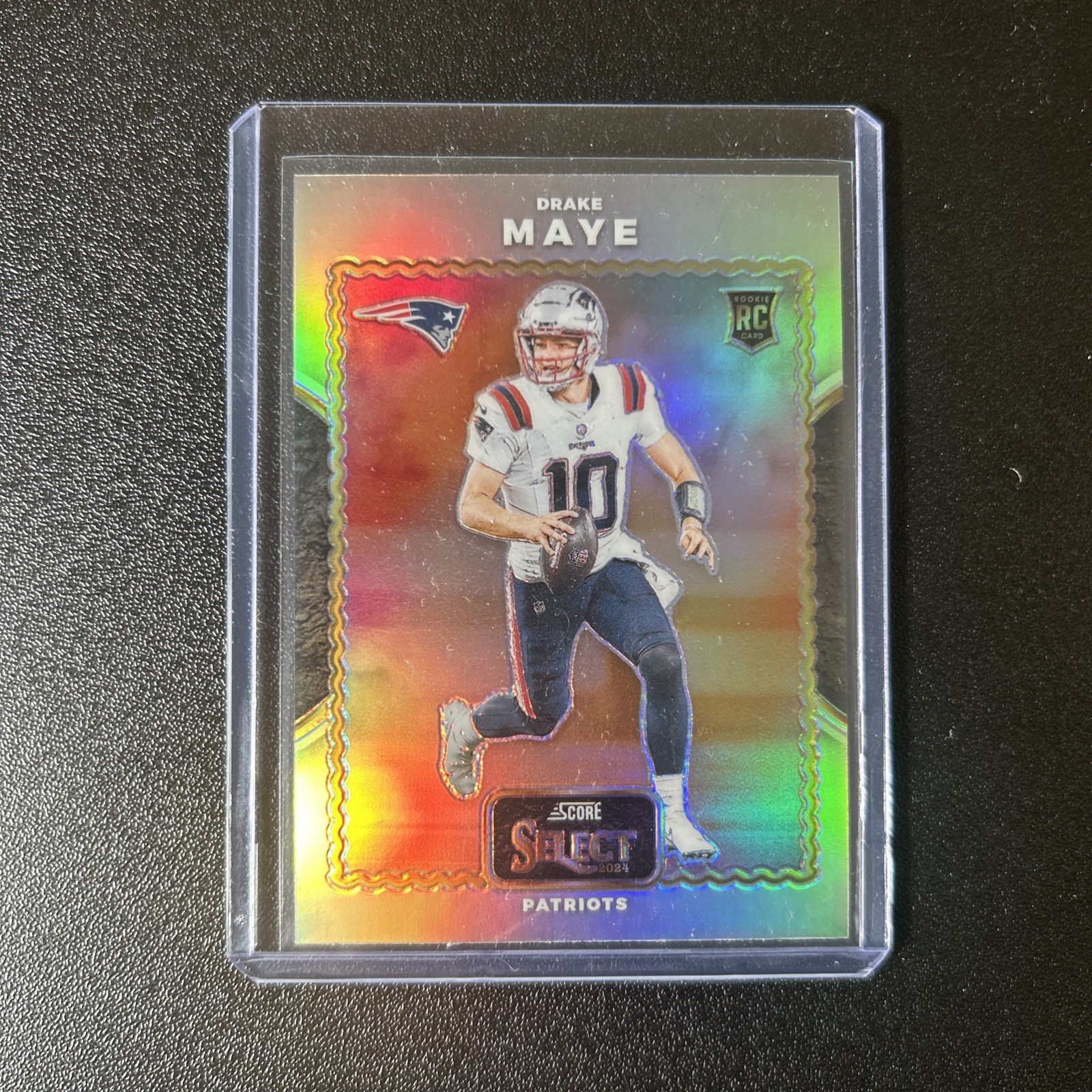 2024 Panini Select Drake Maye #22 Score Select Throwback RC Silver Prizm