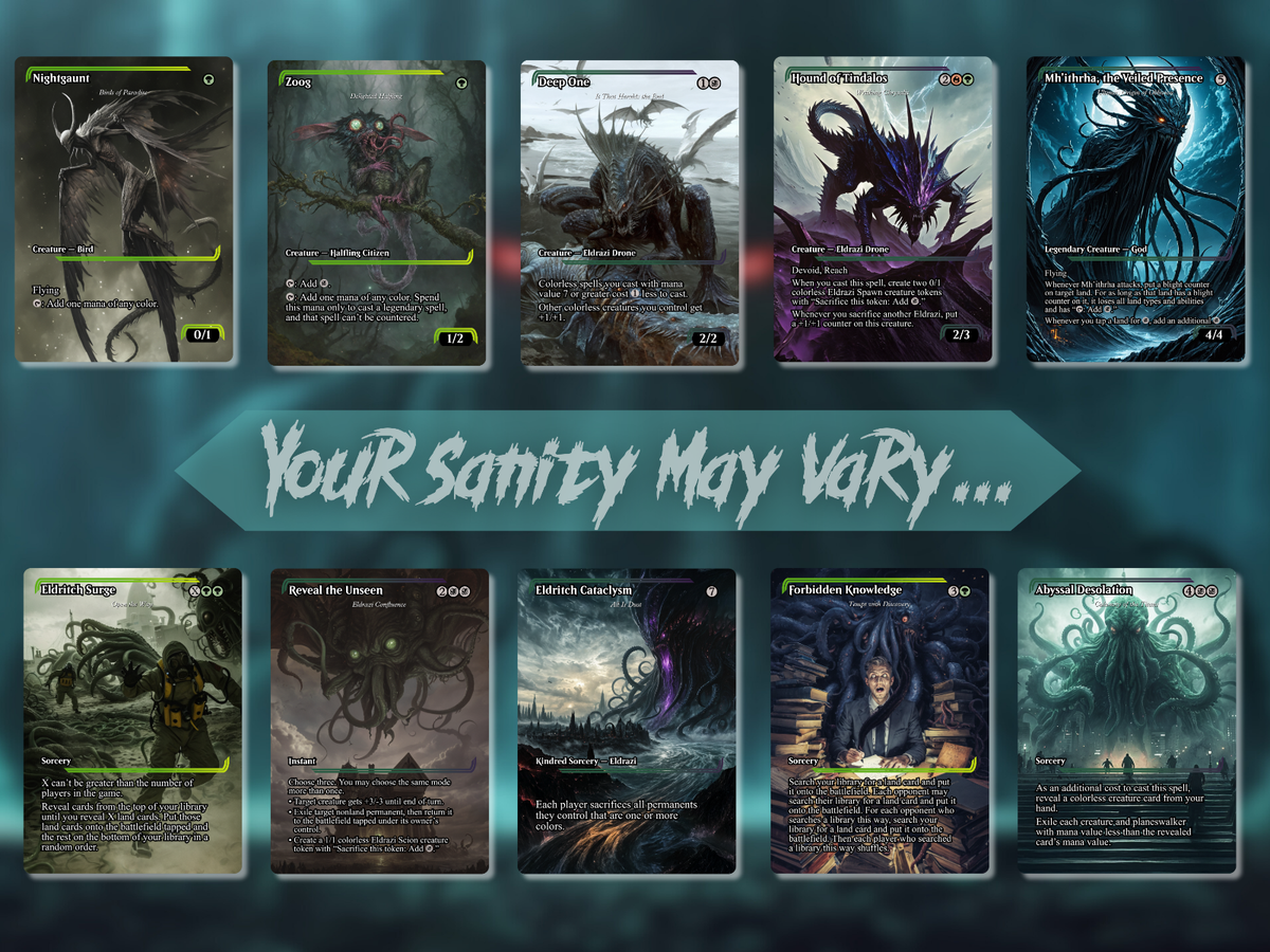 mtg cthulhu commander deck Cthulhu Themed Eldrazi Commander MTG Alt-Art Deck. Ready to Play!