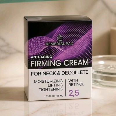 Remedial Pax Neck & Decollete Firming Cream Retinol Hyaluronic SPF 30 1.85oz