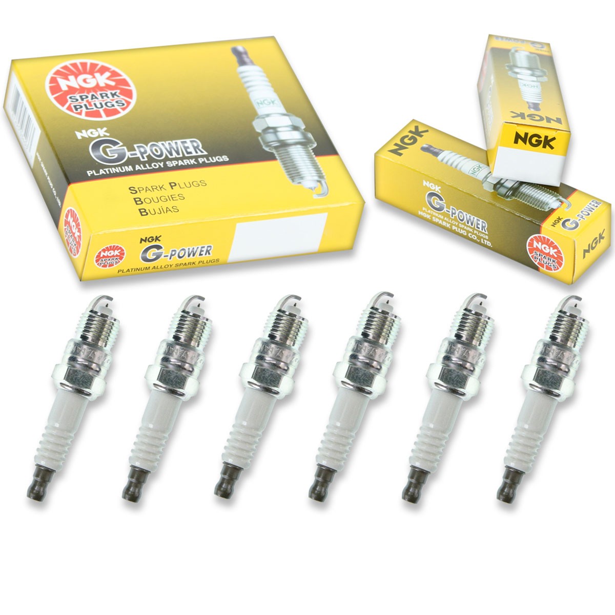 6 pcs NGK G-Power Spark Plugs for 1990-1995 Pontiac Trans Sport 3.1L V6 - mc