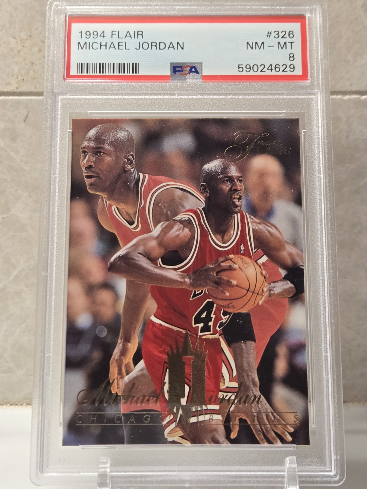 1994-95 Flair #326 MICHAEL JORDAN ~PSA 8  NM-MT