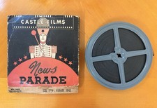 News Parade 144 1942 16MM Film Reel Box by Castle Films