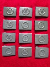 12x NVA Koppelschloss f&uuml;r graue Felduniform, original