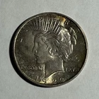 1922-P Silver Peace Dollar 90% Silver - Toning - Amazing BU Condition