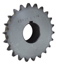 40 Roller Chain Sprocket 22 Teeth 1-1/4" Bore 40B22-1-1/4 40BS22H-1-1/4
