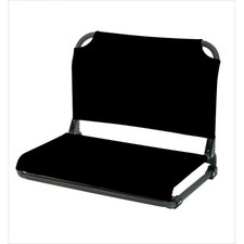 Ozark Trail Extra-Wide Stadium Seat with Hooks, Rich Black