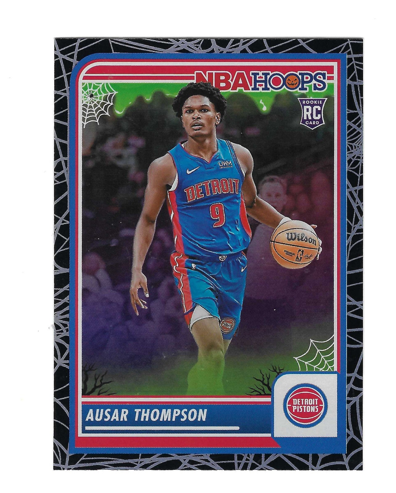 AUSAR THOMPSON 2023-24 HAUNTED HOOPS HOLO WEBS PARALLEL ROOKIE RC #100 $25