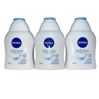 3x NIVEA Intimo Wash Lotion Fresh Comfort 250ml Made in Germany NEW