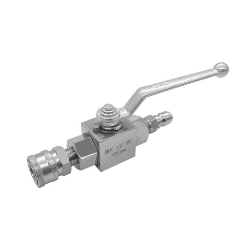 BesNPT High Pressure Washer Shut Off Ball Valve,3/8 Inch Quick Connect for Po... - Picture 3 of 5