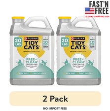 2 pack Purina Tidy Cats Free and Clean Clumping Cat Litter, Unscented, 20 lb