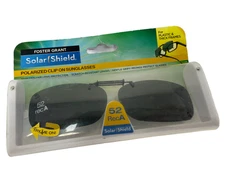 Foster Grant Solar Shield Polarized Clip On Sunglasses 52 RecA - UV Protection