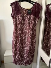 Ladies Burgundy next lace dress size 12 brand new