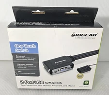 IOGEAR GCS22U KVM Switch 2 Ports USB VGA Cable KVM Switch