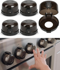 Bates- Stove Knob Safety Covers, Universal Size, 5 Pack, Black, Double Key De...