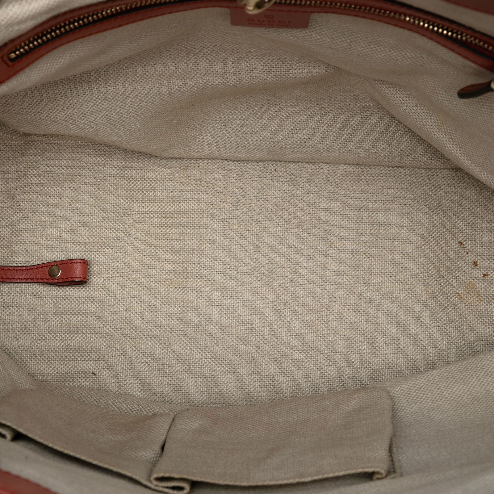 Authenticated Gucci Medium Canvas Craft Tote Beig… - image 4